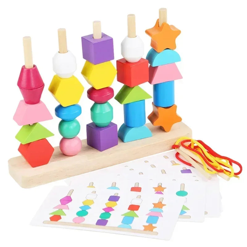 Montessori Wooden Color & Shape Matching Puzzle Toy - Lulliyo