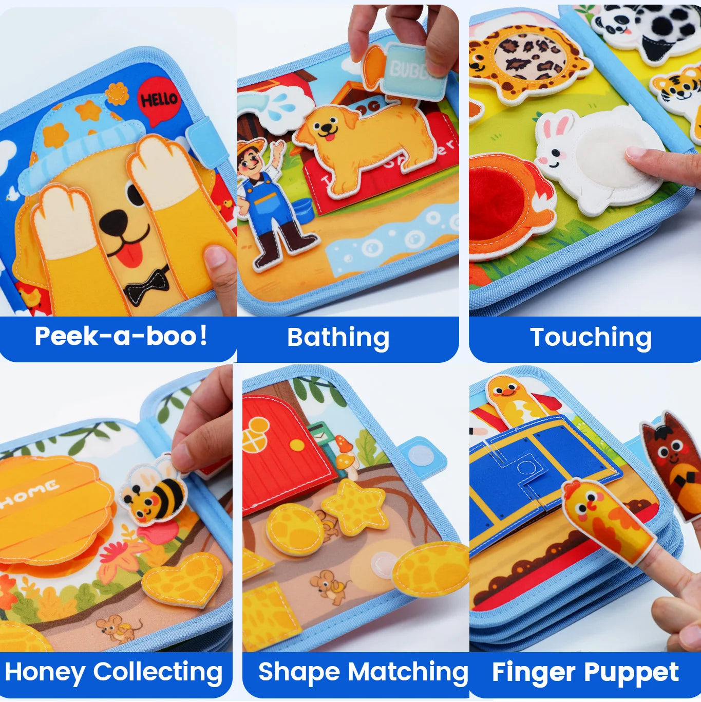 Farm Quiet Book Busy Board – Montessori Felt Activity Toy - Lulliyo