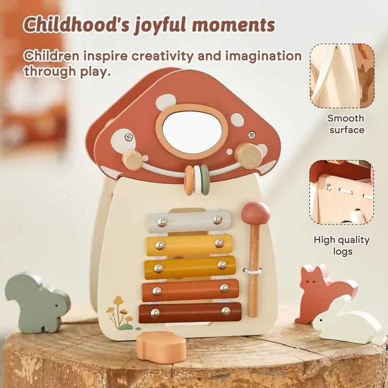 Montessori Wooden Mushroom/Castle