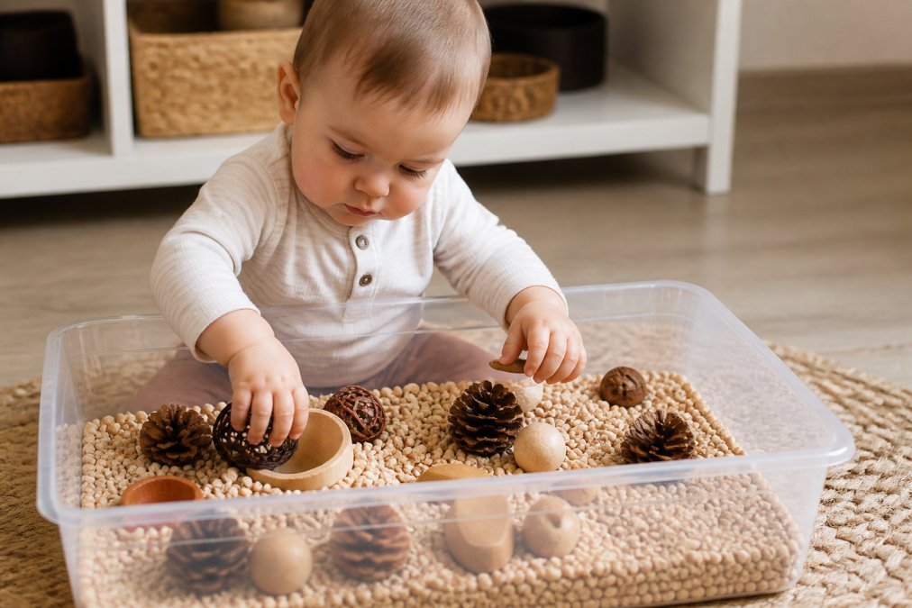 Montessori Sensory Bin Ideas for One Year Olds