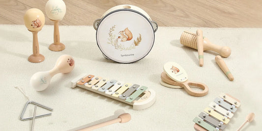 colorful wooden musical instraments 