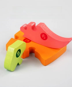 Wooden 3D Animal Number Puzzle – Montessori Learning Toy - Lulliyo