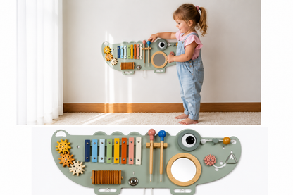 Crocodile Wall Activity Board For Kids - Lulliyo