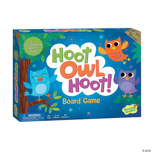 Hoot Owl Hoot! cooperative board game box by Peaceable Kingdom Lulliyo