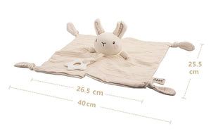 Organic Cotton Baby Security Blanket With Teether - Lulliyo