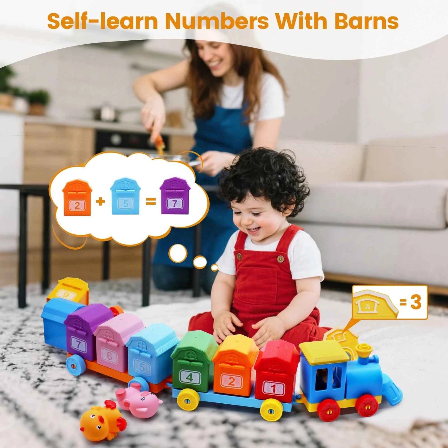 Montessori Train Set for Toddlers