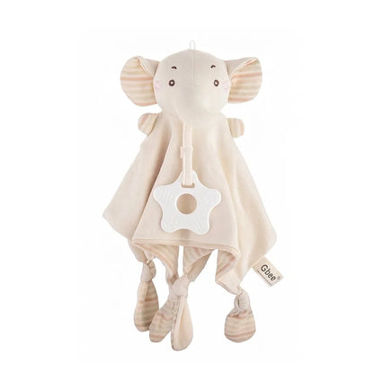 Organic Cotton Baby Security Blanket With Teether - Lulliyo