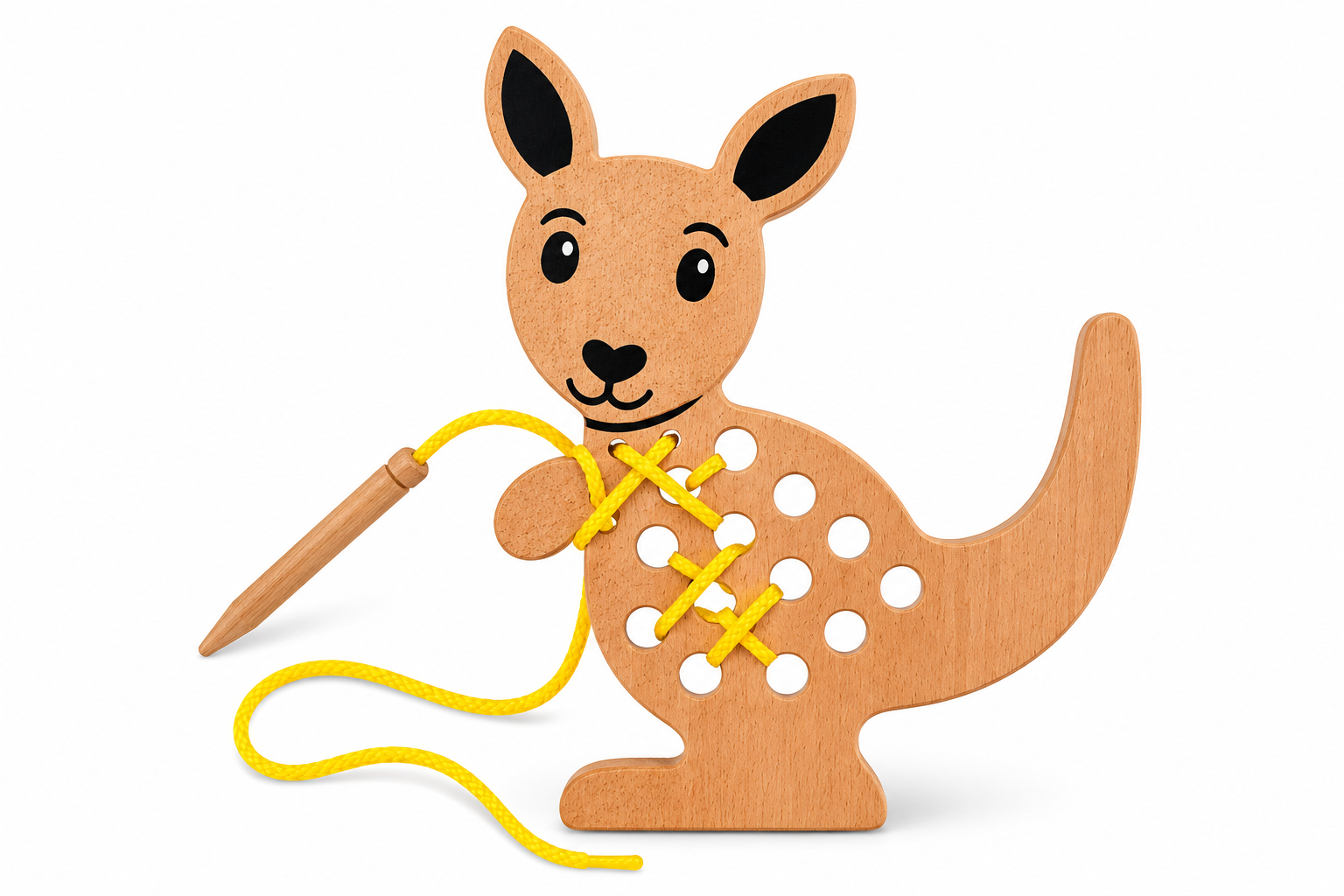 Australian Animal Wooden Lacing Toy for Kids - Lulliyo