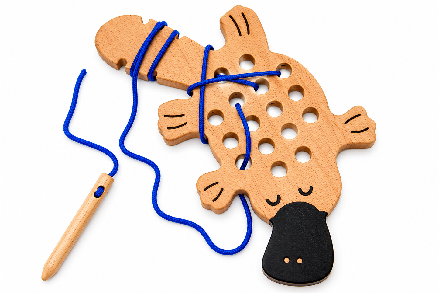 Australian Animal Wooden Lacing Toy for Kids - Lulliyo