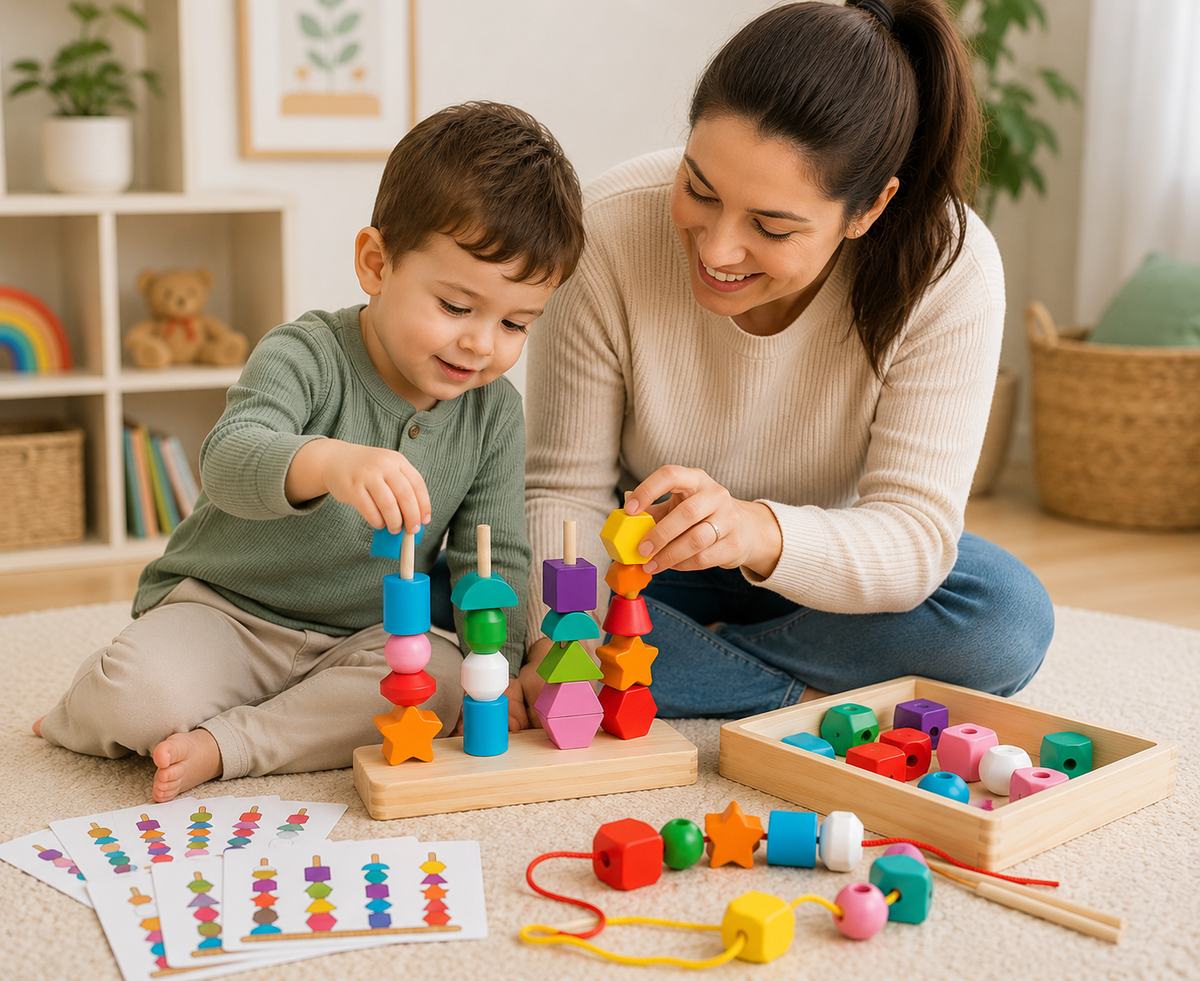 Montessori Wooden Color & Shape Sorting Puzzle
