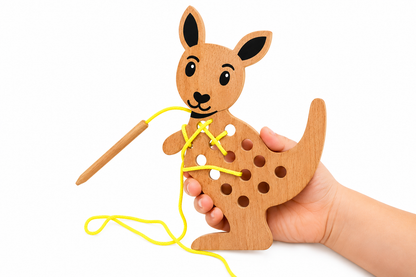 Australian Animal Wooden Lacing Toy for Kids - Lulliyo