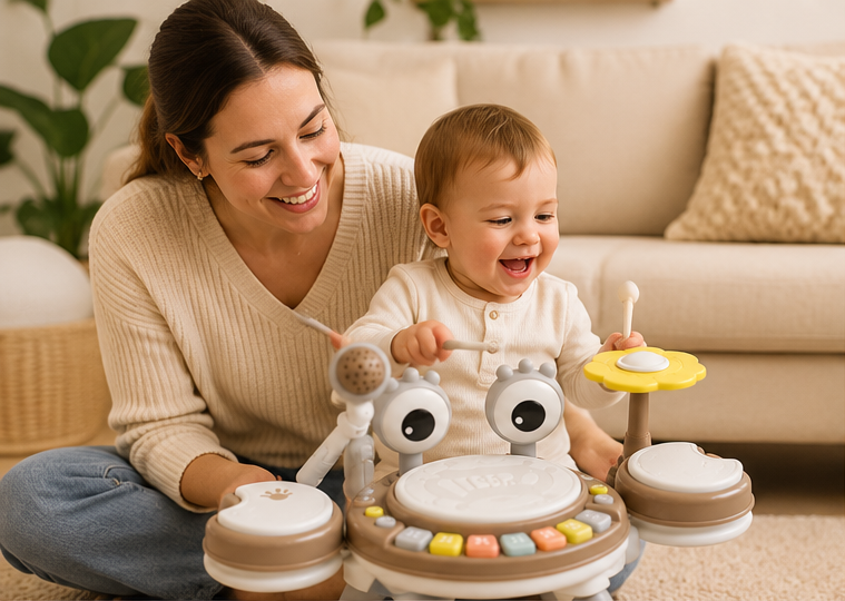 Kids 4-in-1 Piano Music Toy with Xylophone and Drums - Lulliyo