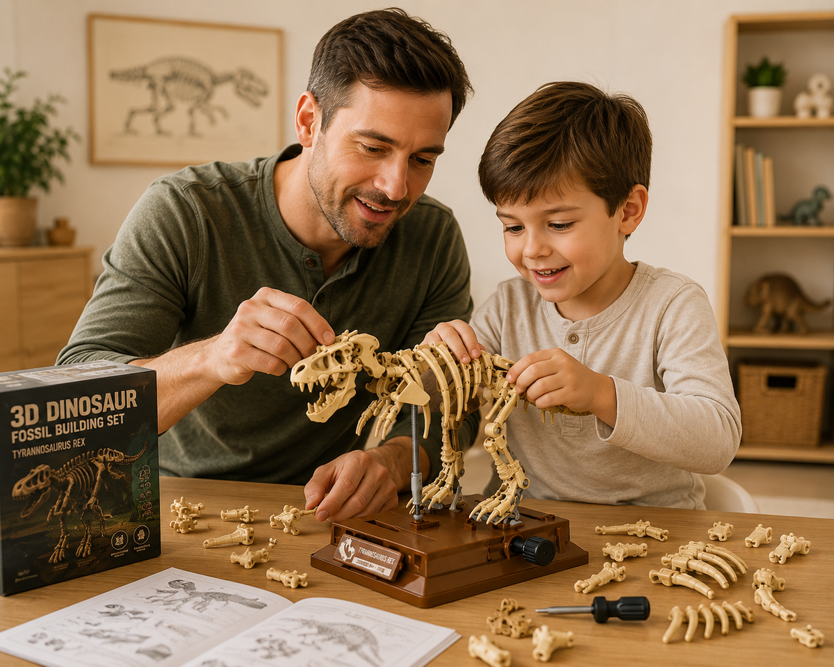 T-Rex Fossil Building Kit – 3D Stem Dinosaur Skeleton Model