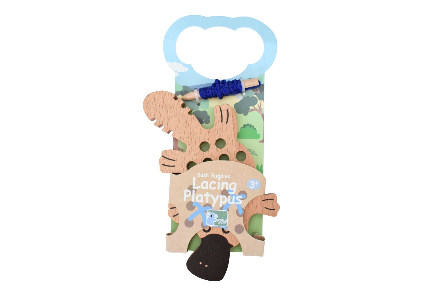 Australian Animal Wooden Lacing Toy for Kids - Lulliyo