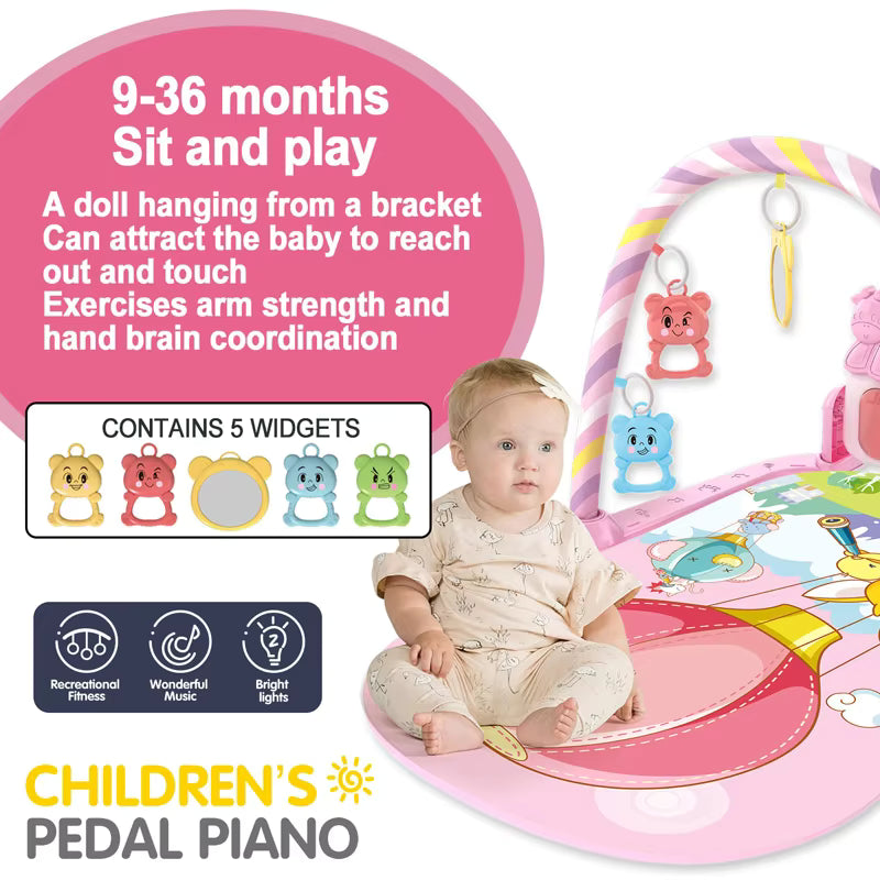 Musical Baby Play Gym Mat With Kick Piano - Lulliyo
