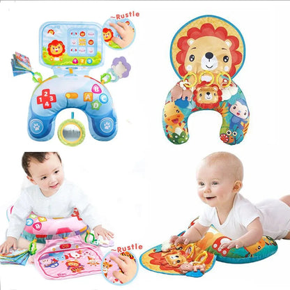 Montessori Tummy Time Baby Pillow With Sensory Toys - Lulliyo
