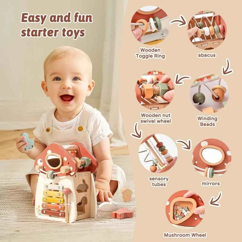 Montessori Wooden Mushroom/Castle