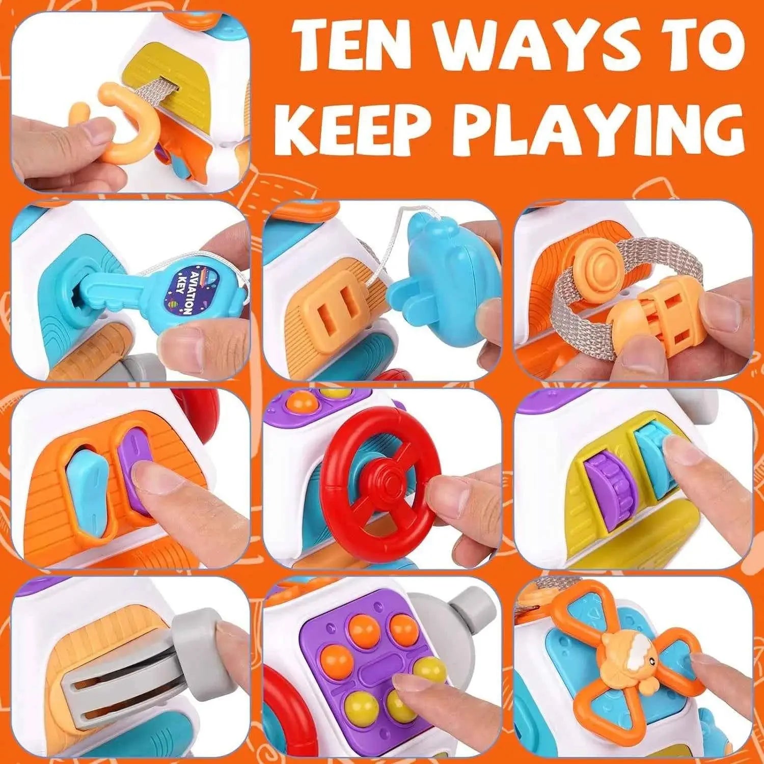 Montessori Baby Busy Cube Activity Toy