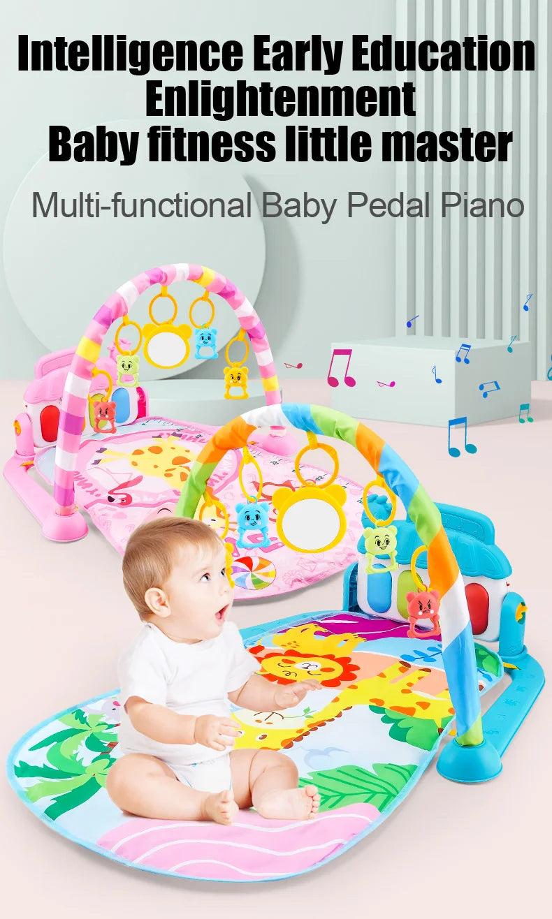 Baby Piano Play Gym Mat – Musical Tummy Time Center - Lulliyo