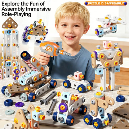 Kids Tool Set STEM Building Kit With Nuts & Bolts - Lulliyo