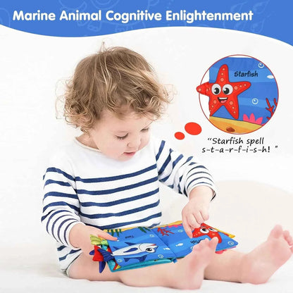 Cloth Early Learning Soft Crinkle Book - Babies 0-2