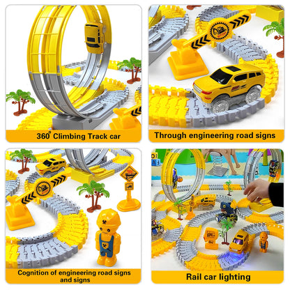 Flexible Electric Track Car Set For Kids