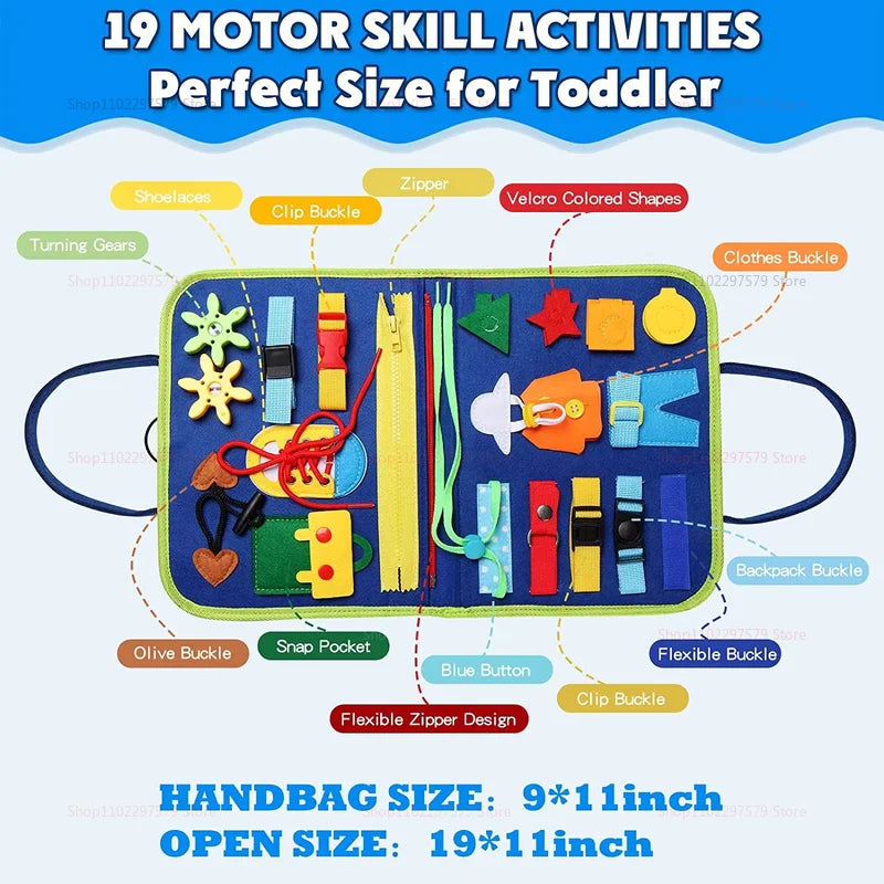 Montessori Toddler Busy Board – Preschool Learning Toy