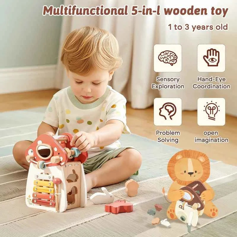 Montessori Wooden Mushroom/Castle