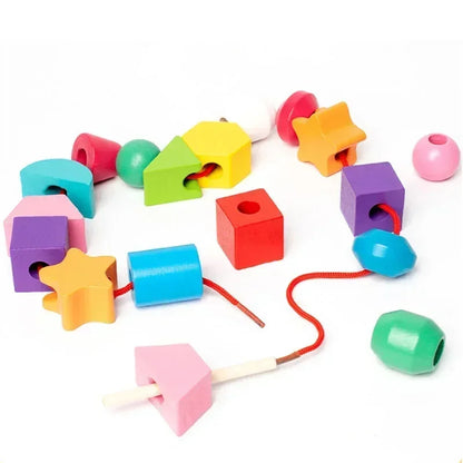 Montessori Wooden Color & Shape Matching Puzzle Toy - Lulliyo