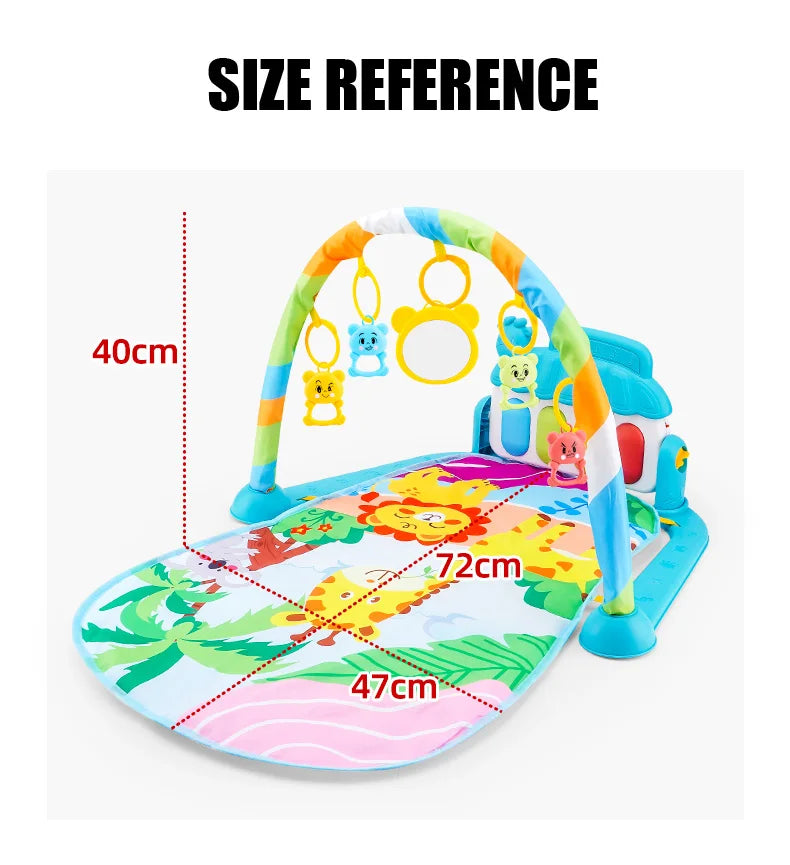 Baby Piano Play Gym Mat – Musical Tummy Time Center - Lulliyo