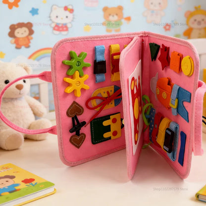 Montessori Toddler Busy Board – Preschool Learning Toy - Lulliyo