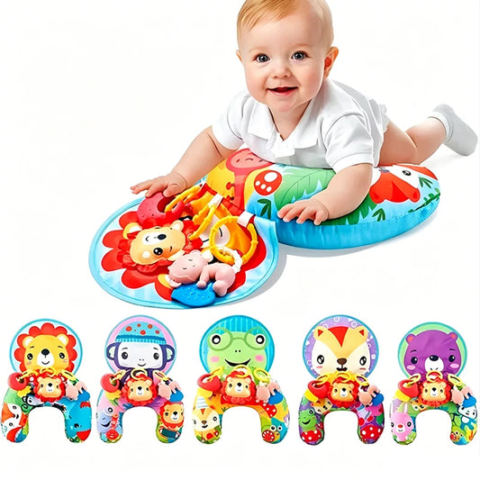 Montessori Tummy Time Baby Pillow With Sensory Toys - Lulliyo Lulliyo