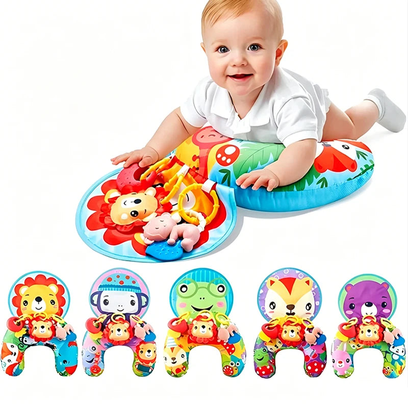 Montessori Tummy Time Baby Pillow With Sensory Toys - Lulliyo