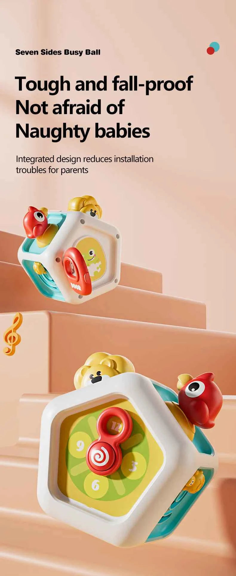 Montessori Baby Busy Cube Activity Toy
