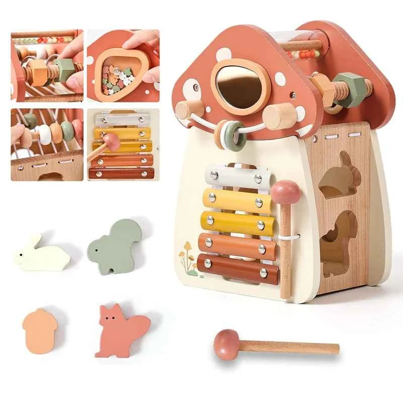 Montessori Wooden Mushroom/Castle