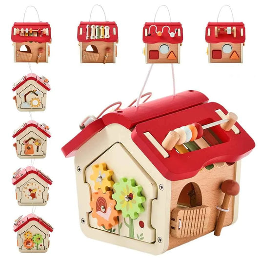 Montessori Wooden Sensory Playhouse Lulliyo