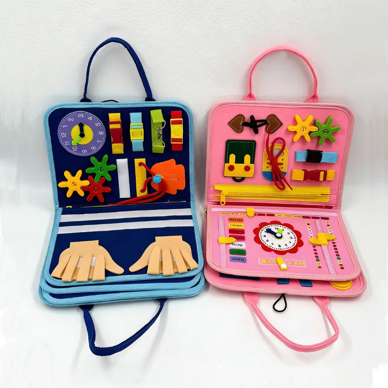 Montessori Toddler Busy Board – Preschool Learning Toy