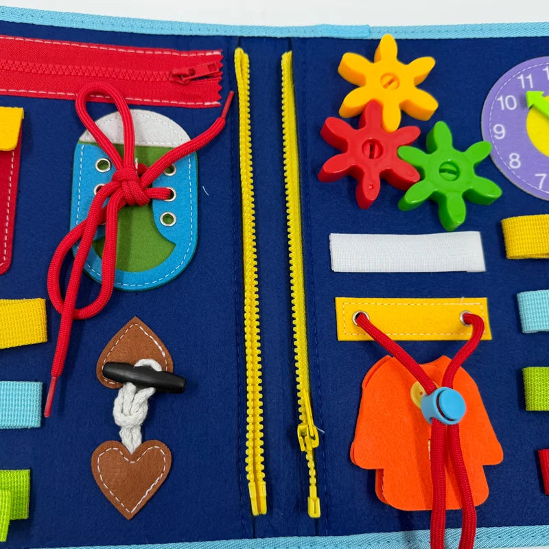 Montessori Toddler Busy Board – Preschool Learning Toy