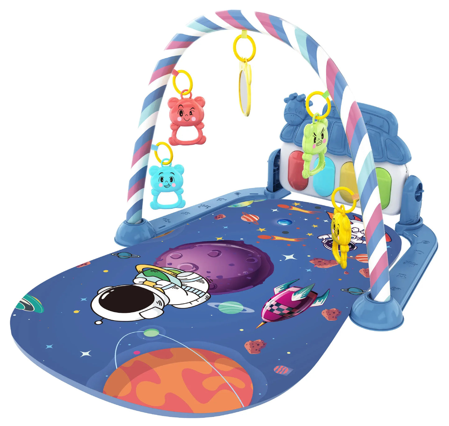 Musical Baby Play Gym Mat With Kick Piano - Lulliyo