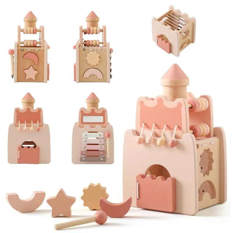 Montessori Wooden Mushroom/Castle