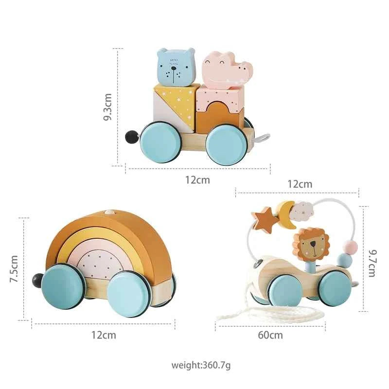 Montessori Wooden Pull Along Toy