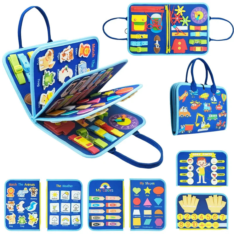 Montessori Toddler Busy Board – Preschool Learning Toy