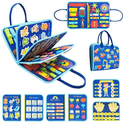 Montessori Toddler Busy Board – Preschool Learning Toy - Lulliyo