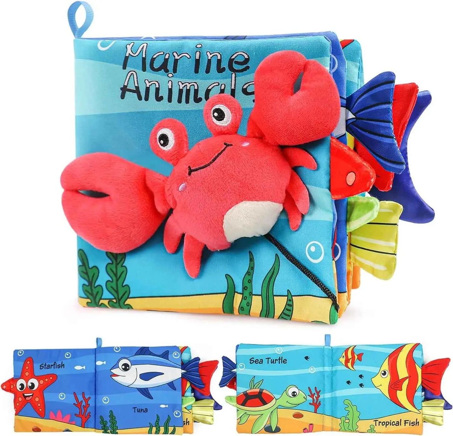 Cloth Early Learning Soft Crinkle Book - Babies 0-2