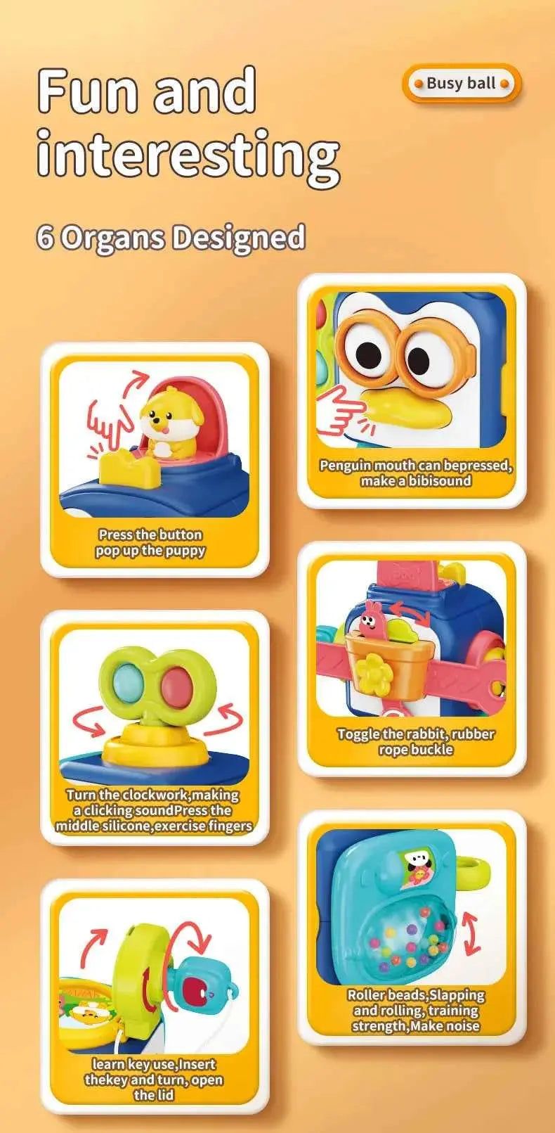 Montessori Baby Busy Cube Activity Toy