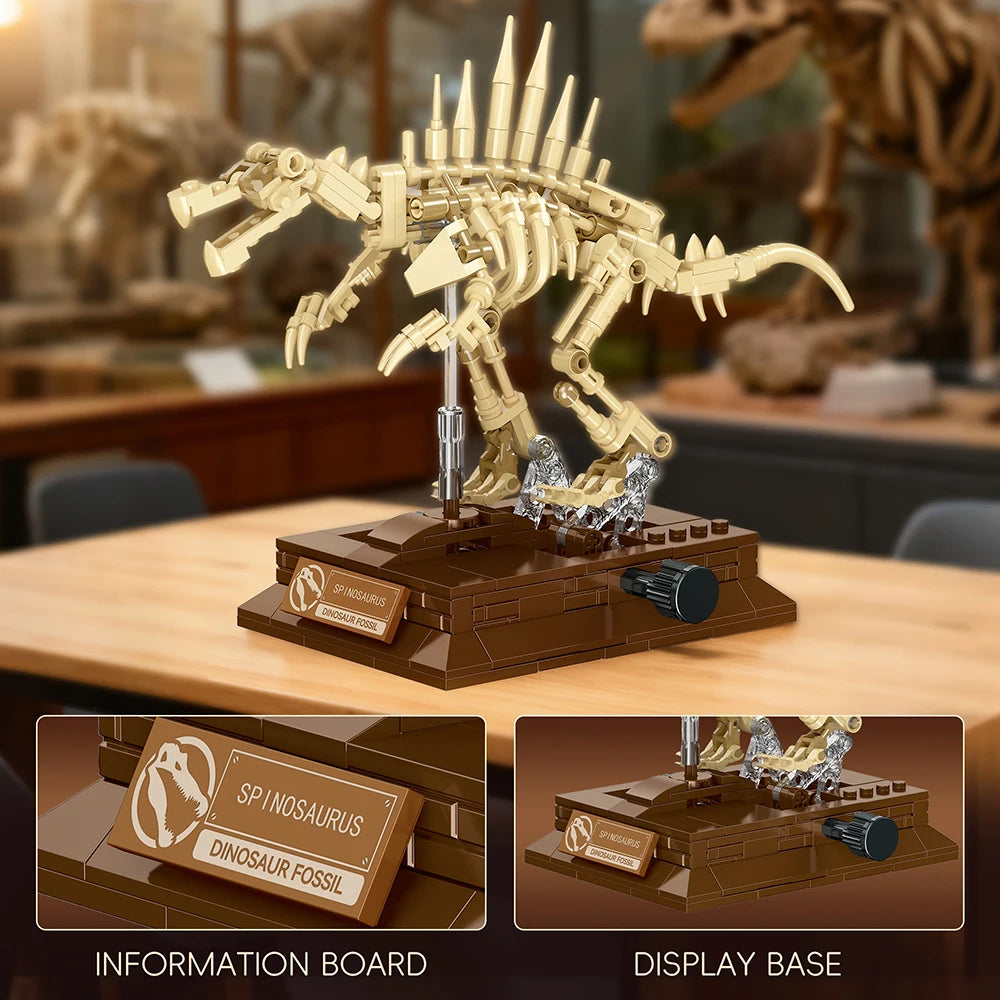 3D Dinosaur Fossil Building Set – Educational Skeleton Model - Lulliyo