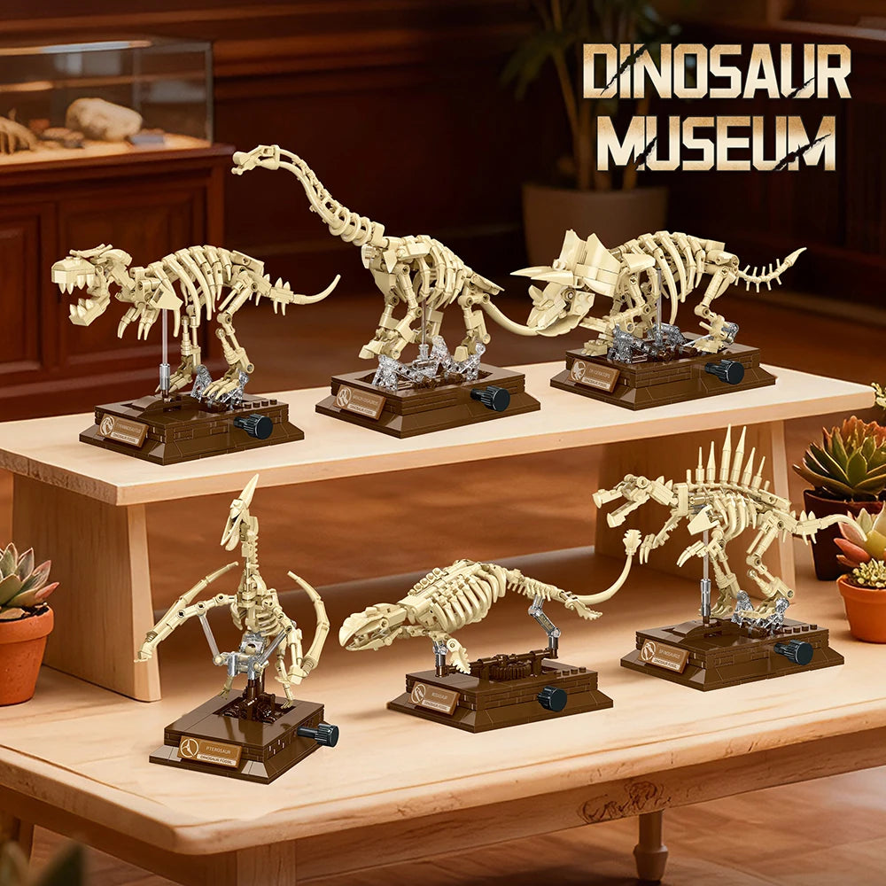 3D Dinosaur Fossil Building Set – Educational Skeleton Model - Lulliyo