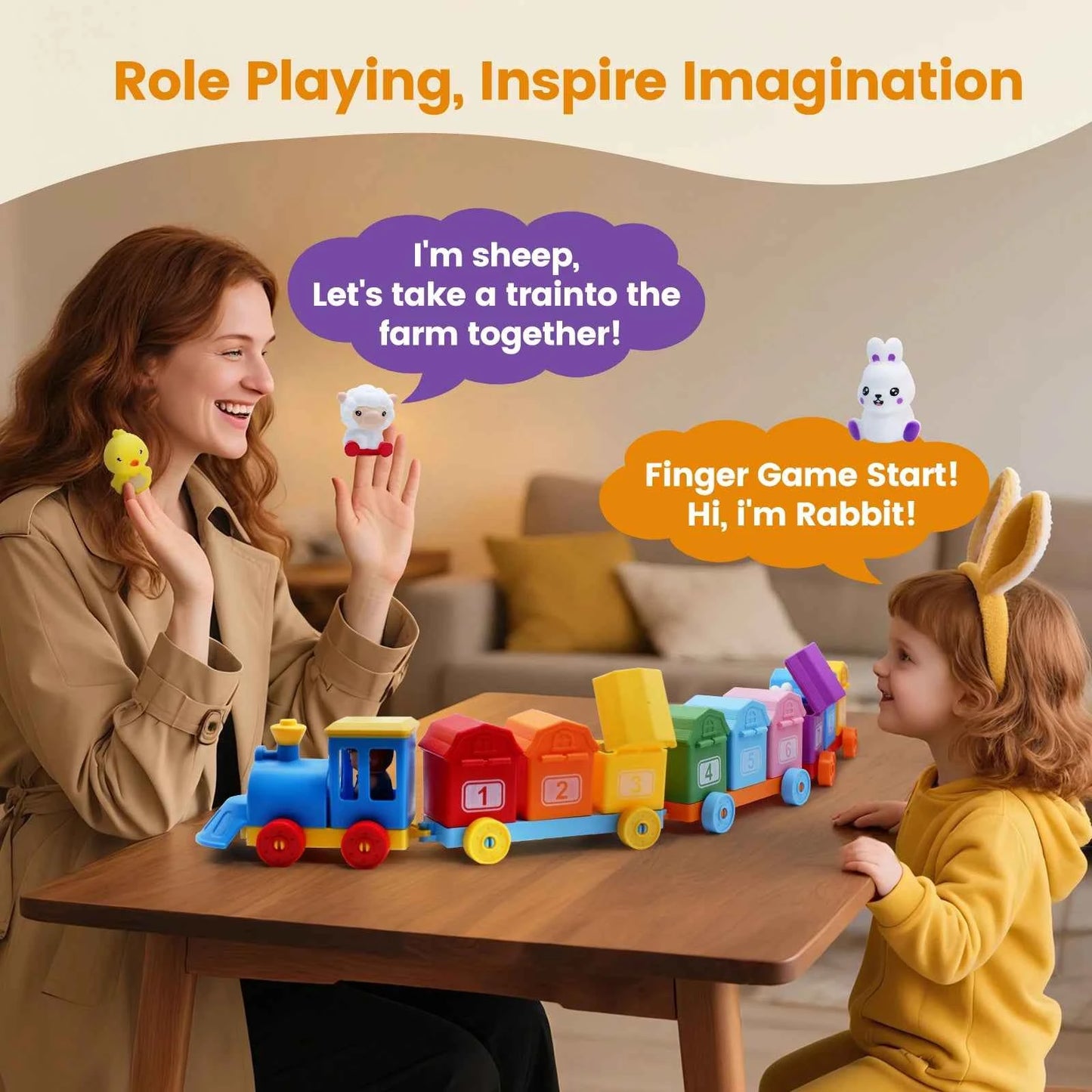 Montessori Train Set for Toddlers