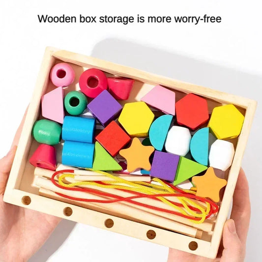 Montessori Wooden Color & Shape Matching Puzzle Toy - Lulliyo Lulliyo