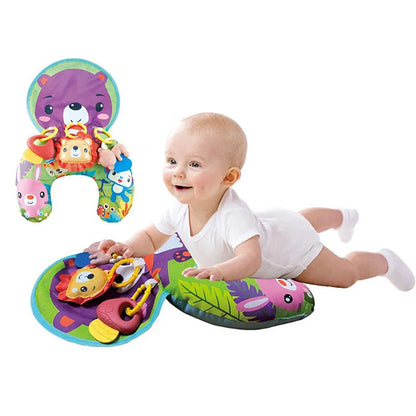 Montessori Tummy Time Baby Pillow With Sensory Toys - Lulliyo